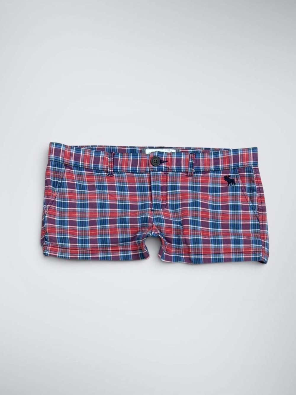 VTG Y2K Abercrombie & Fitch Low Rise Indie Sleaze Plaid Micro Mini Shorts
